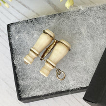 画像をギャラリービューアに読み込む, ビクトリア朝のスタンホープ ミニチュア双眼鏡フォブ