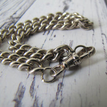Charger l'image dans la galerie, Vintage Sterling Silver Watch Chain Bracelet With Swivel Albert Clip - MercyMadge