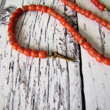 Cargar imagen en el visor de la galería, Antique Georgian Red Coral Necklace - Child's Miniature Necklace. - MercyMadge