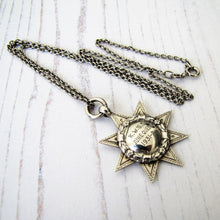Charger l'image dans la galerie, 1920s Art Deco "June Queen" Star Pendant Fob With Chain - MercyMadge