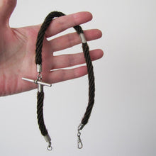 Cargar imagen en el visor de la galería, Victorian Silver & Hair Albert Watch Chain