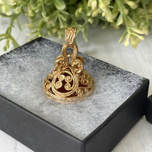 Lade das Bild in den Galerie-Viewer, Victorian 9ct Gold Carnelian Intaglio Fob