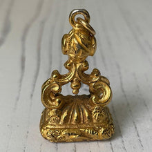 Charger l'image dans la galerie, Georgian Gold Cased Steel Intaglio Fob Seal : Corona Fides