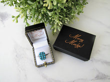 Charger l'image dans la galerie, Art Deco 835 Silver & Pave Set Turquoise Ring - MercyMadge