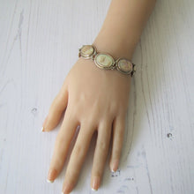 Charger l'image dans la galerie, Victorian Carved Mother Of Pearl Silver Bracelet. - MercyMadge