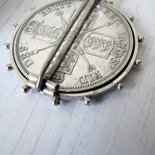 Charger l'image dans la galerie, Queen Victoria Full Silver Crown Coin Brooch - MercyMadge