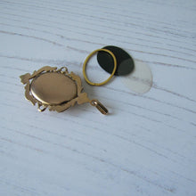 Cargar imagen en el visor de la galería, Vintage 1930s Rolled Gold & Onyx Hidden Locket Pendant - MercyMadge