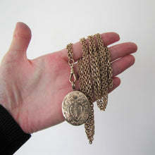 Charger l'image dans la galerie, Antique Solid 9ct Gold 56" Guard Chain With Dog Clip
