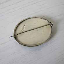 Charger l'image dans la galerie, Silver Antique Arts & Crafts Blue Pottery Brooch, Signed Ruskin - MercyMadge