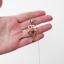 Charger l'image dans la galerie, Art Nouveau 9ct Gold and Amethyst Pendant Necklace