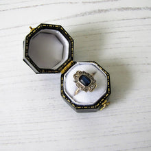 Charger l'image dans la galerie, Art Deco 9ct Gold Paste Diamond & Sapphire Ring - MercyMadge
