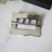 Charger l'image dans la galerie, Art Nouveau Engraved Silver Lady's Belt Buckle
