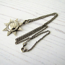 Charger l'image dans la galerie, 1920s Art Deco "June Queen" Star Pendant Fob With Chain - MercyMadge