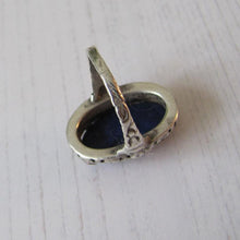 Charger l'image dans la galerie, Antique Georgian Ring, Silver Gold & Lapis Lazuli