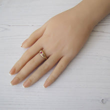 Cargar imagen en el visor de la galería, Antique Edwardian 9ct Gold, 5 Stone Diamond & Ruby Ring, Chester 1909 - MercyMadge