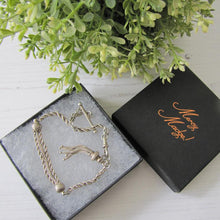 Charger l'image dans la galerie, Antique Silver Albertina Bracelet with Tassel Charm, T-Bar & Dog Clip - MercyMadge