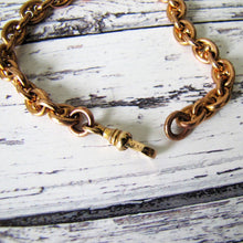 Charger l'image dans la galerie, Antique Rolled Rose Gold Watch Chain Bracelet - MercyMadge