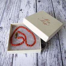 Cargar imagen en el visor de la galería, Antique Georgian Red Coral Necklace - Child's Miniature Necklace. - MercyMadge