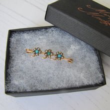 Charger l'image dans la galerie, Antique Victorian 15ct Gold, Turquoise & Pearl Stock Pin - MercyMadge