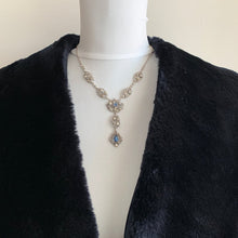 Cargar imagen en el visor de la galería, Edwardian Paste Diamond & Sapphire Lavalier Necklace