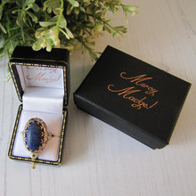 Charger l'image dans la galerie, Antique Georgian Ring, Silver Gold & Lapis Lazuli