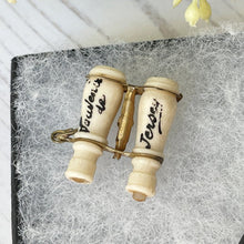 画像をギャラリービューアに読み込む, ビクトリア朝のスタンホープ ミニチュア双眼鏡フォブ