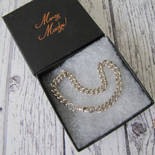Charger l'image dans la galerie, Vintage Sterling Silver Watch Chain Bracelet With Swivel Albert Clip - MercyMadge