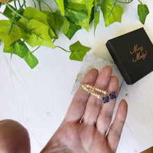 Charger l'image dans la galerie, Edwardian 9ct Gold, Pearl & Sapphire Negligee Necklace