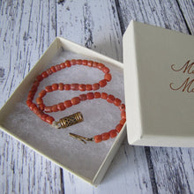 Cargar imagen en el visor de la galería, Antique Georgian Red Coral Necklace - Child's Miniature Necklace. - MercyMadge