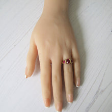 Carica l'immagine nel visualizzatore di Gallery, Antique 18ct Gold Ruby & Diamond Ring - MercyMadge