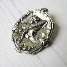 Carica l'immagine nel visualizzatore di Gallery, Antique 1904 Art Nouveau Sterling Silver "Gibson Girl" Portrait Brooch. - MercyMadge