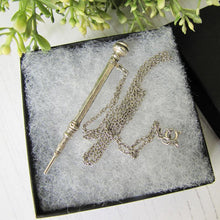 Cargar imagen en el visor de la galería, Victorian Silver Novelty Pencil Pendant, Francis Webb 1898