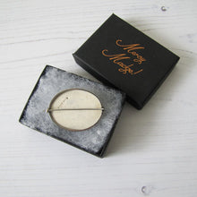 Charger l'image dans la galerie, Silver Antique Arts & Crafts Blue Pottery Brooch, Signed Ruskin - MercyMadge