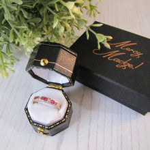 Charger l'image dans la galerie, Vintage 9ct Gold Diamond & Ruby Eternity Band Ring.