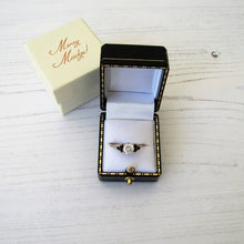 Charger l'image dans la galerie, Vintage 9ct Gold Sapphire & CZ Diamond Ring, London 1981. - MercyMadge