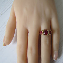 Carica l'immagine nel visualizzatore di Gallery, Antique 18ct Gold Ruby & Diamond Ring - MercyMadge