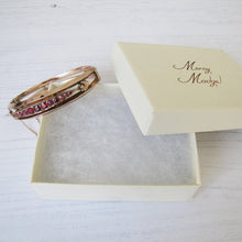 Load image into Gallery viewer, Antique 9ct Gold Garnet & Rose Cut Diamond Bracelet - MercyMadge