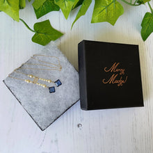 Charger l'image dans la galerie, Edwardian 9ct Gold, Pearl & Sapphire Negligee Necklace