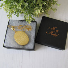 Cargar imagen en el visor de la galería, Antique Victorian Large Engraved Gold Locket, Engraved to Beloved Hannah, 1882