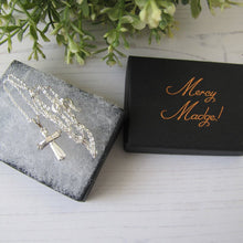 Charger l'image dans la galerie, Vintage Sterling Silver Cubic Zirconia Cross Pendant