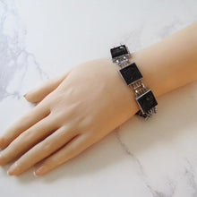 Cargar imagen en el visor de la galería, Art Deco Carnelian Carved Intaglio Silver Bracelet
