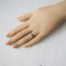 Cargar imagen en el visor de la galería, Vintage 9ct Gold, Sapphire & CZ Diamond Eternity Ring