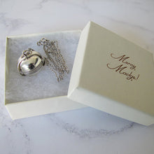 Cargar imagen en el visor de la galería, Sterling Silver Pendant Ball Locket & Chain - MercyMadge
