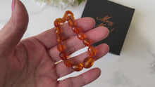 Load and play video in Gallery viewer, Vintage 22&quot; Long Faceted Baltic Amber Bead Necklace
