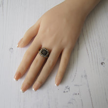 Charger l'image dans la galerie, Victorian 18ct Gold, Enamel, Sapphire & Pearl Mourning Ring - MercyMadge
