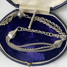 Carica l'immagine nel visualizzatore di Gallery, Victorian Sterling Silver Albertina Watch Chain Bracelet