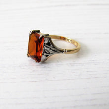 Cargar imagen en el visor de la galería, Art Deco 9ct Gold Citrine Ring - MercyMadge