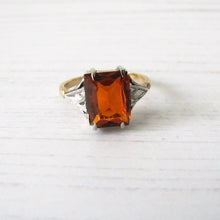 Cargar imagen en el visor de la galería, Art Deco 9ct Gold Citrine Ring - MercyMadge