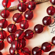 Carica l'immagine nel visualizzatore di Gallery, Antique Art Deco Cherry Amber Bead Necklace - 40" Long