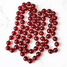 Carica l'immagine nel visualizzatore di Gallery, Antique Art Deco Cherry Amber Bead Necklace - 40" Long